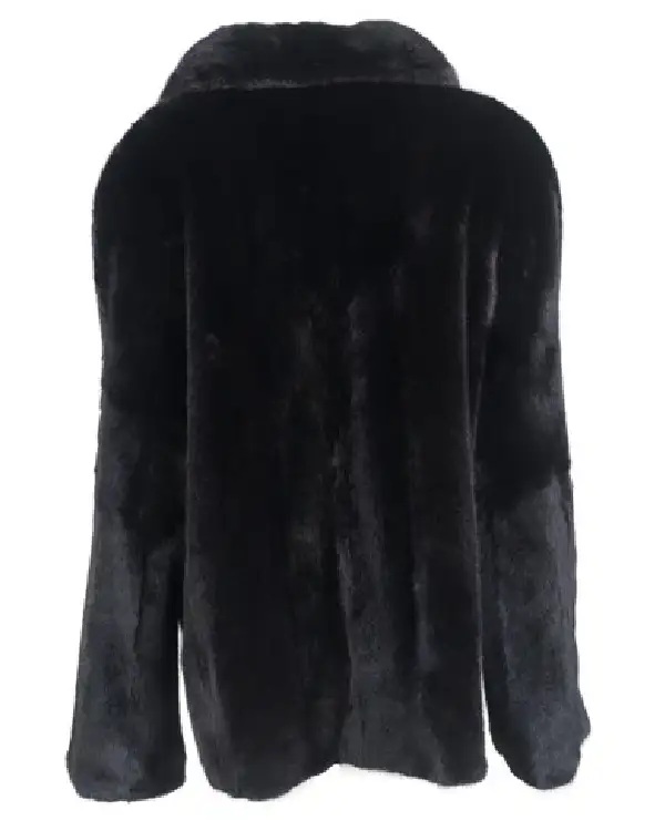 Buy Mens Classic Cut Black Genuine Mink Fur Warm Winter Coat