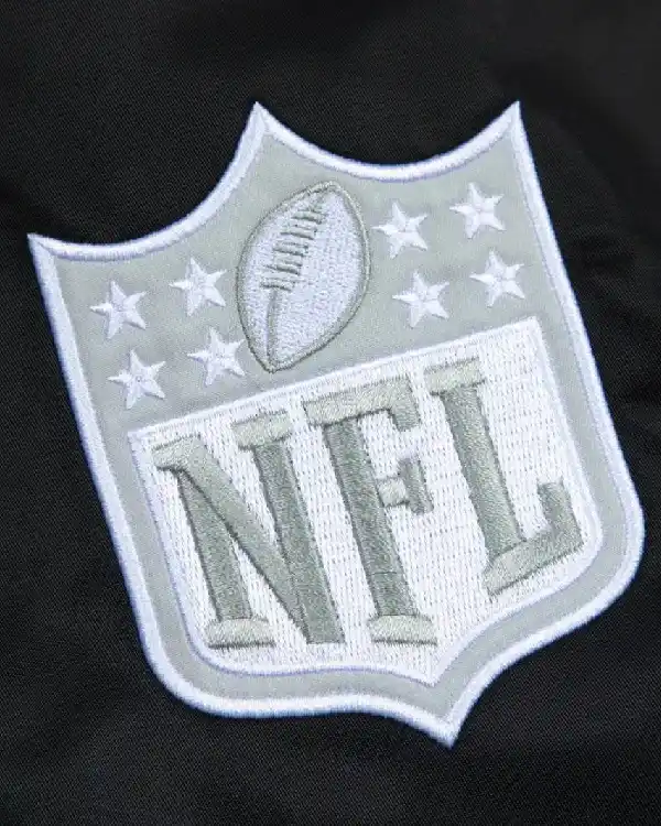 Buy Men’s Golf Wang NFL Las Vegas Raiders Black Full-Snap Satin Bomber Jacket sale