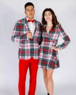 Buy Mens White Plaid Christmas Suit – The Scotch on the Rocks Holiday Style on Sale