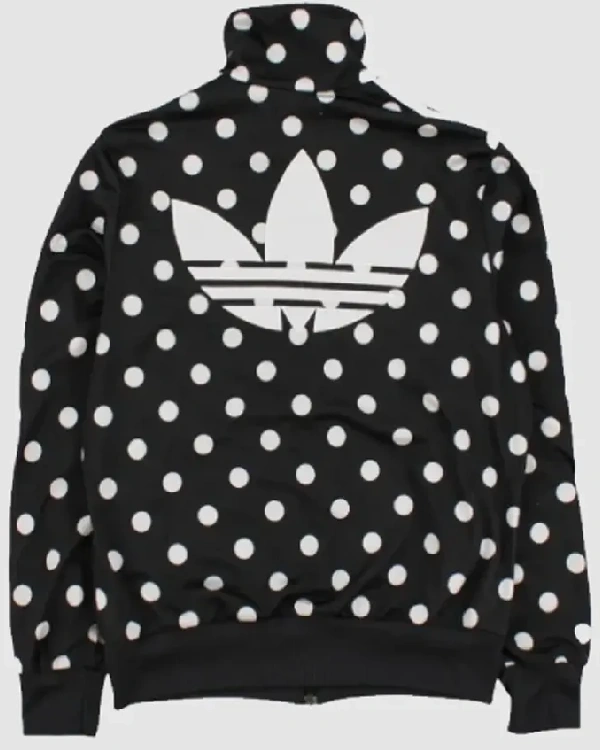 Buy Now Adidas White Polka Dot Black Fleece Track Jacket For Men And Women