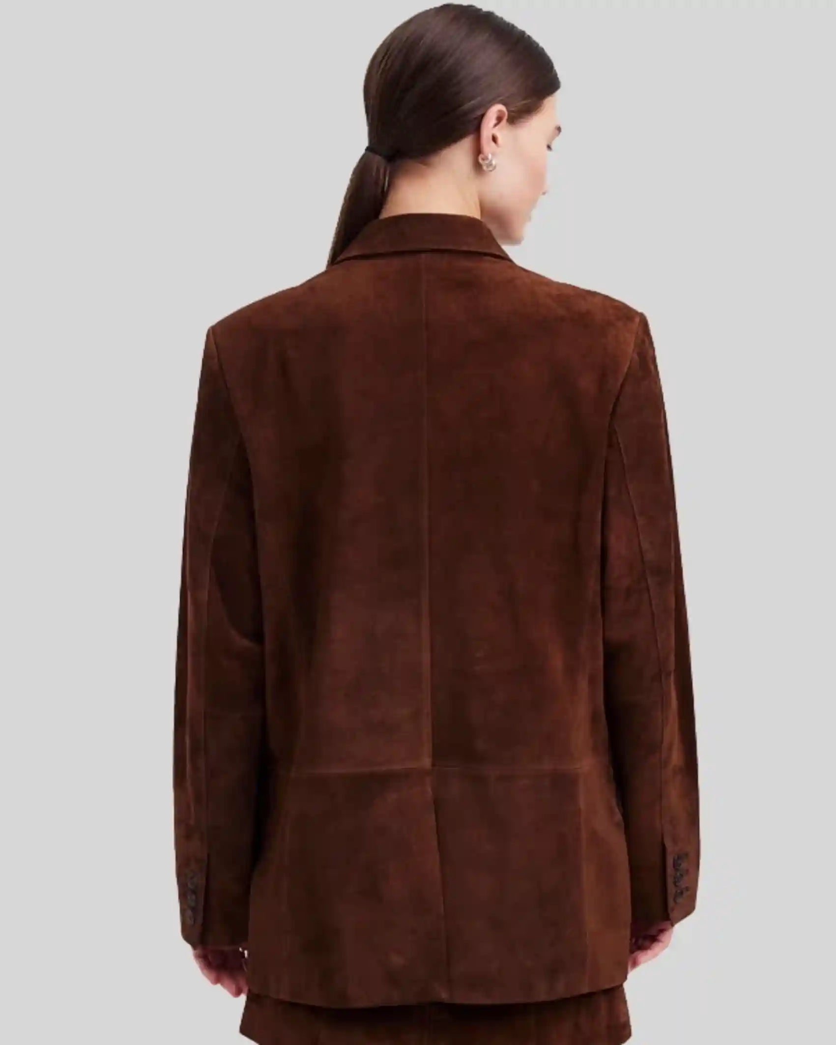 Buy Re-Creation – Alexa Chung Madewell Brown Suede Jacket Sale