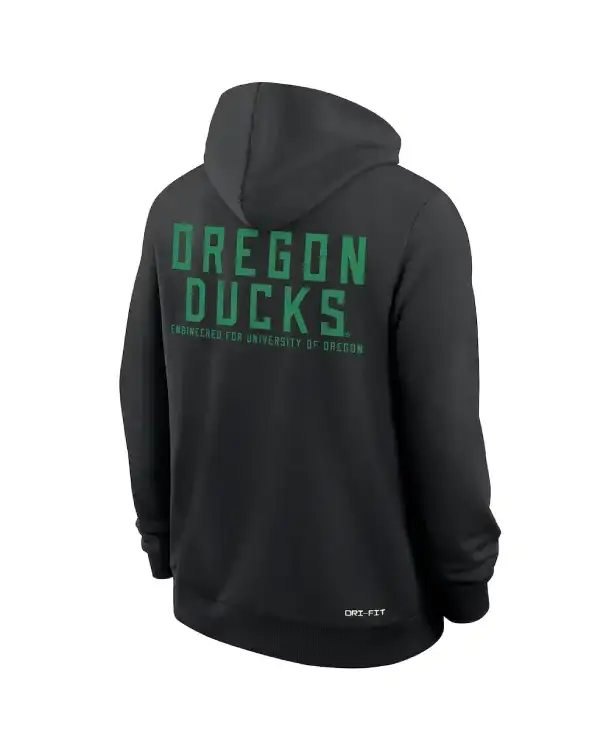 Buy Recreated - Oregon Ducks Nike 2025 Sideline Standard Issue Dri-FIT Full-Zip Hoodie - Black Sale Back