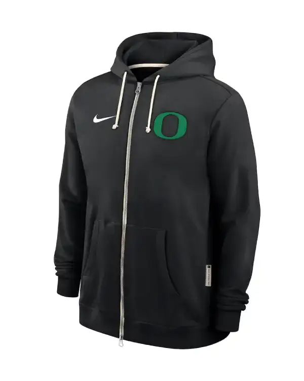 Buy Recreated - Oregon Ducks Nike 2025 Sideline Standard Issue Dri-FIT Full-Zip Hoodie - Black on Sale
