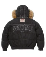 Buy Recreated - Supreme True Religion Hooded Puffer Jacket Sale Black Back