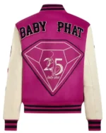 Buy Recreation – Baby Phat Letterman Varsity Jacket Sale pink Back