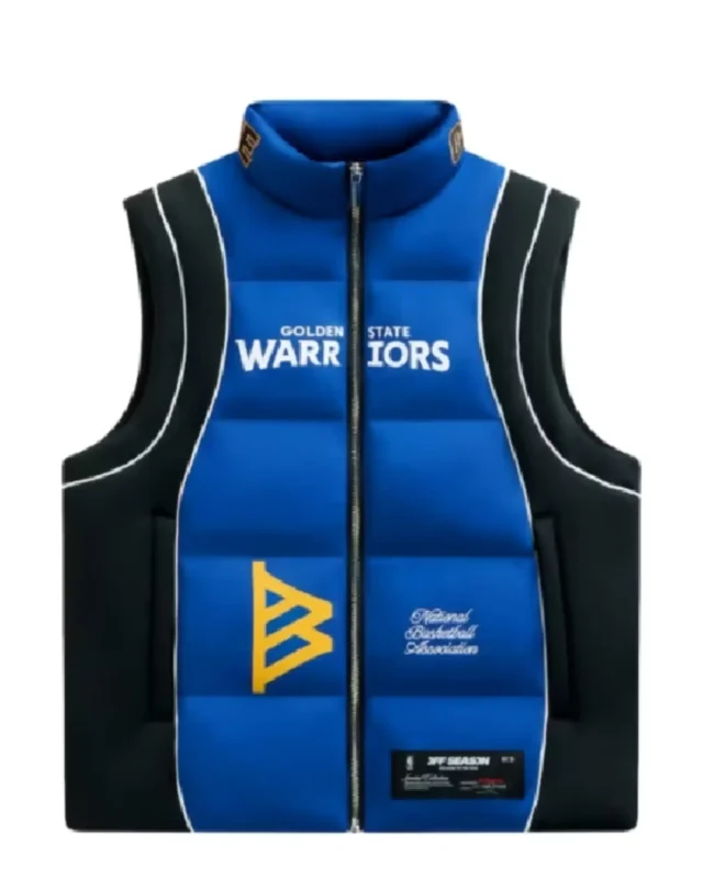 Buy Royal Golden State Warriors Off Season x NBA Royal Team Blue Puffer Vest Sale