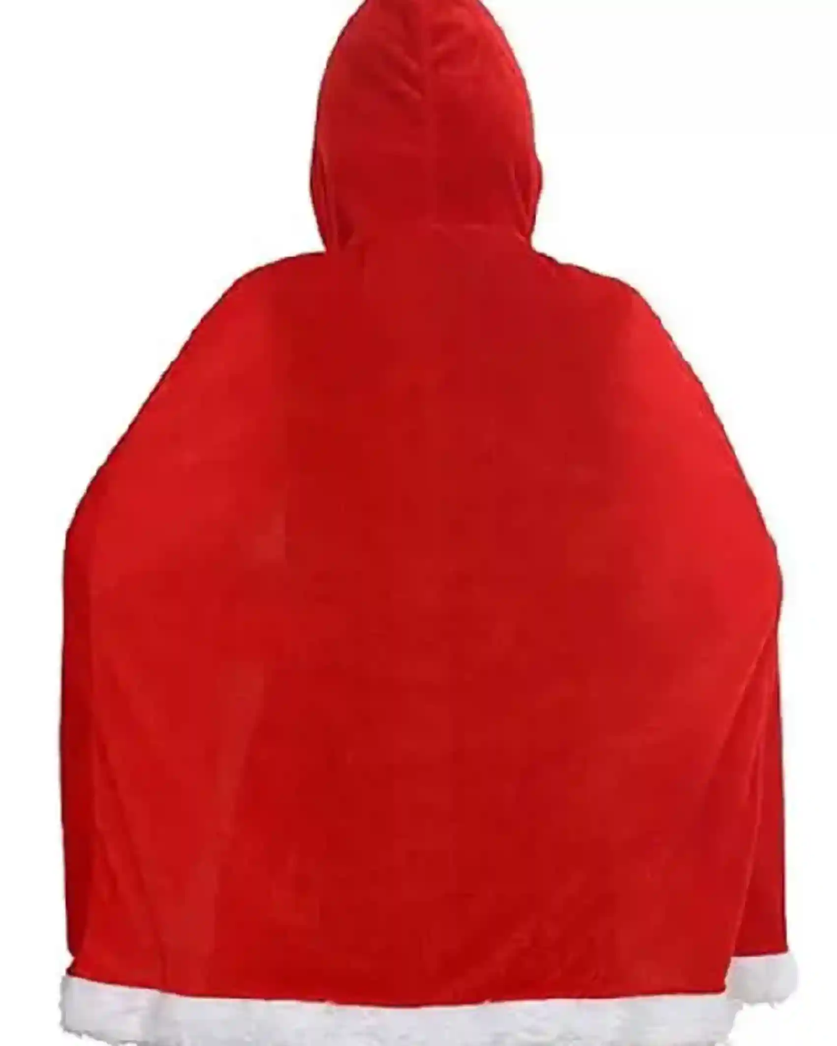 Buy Santa Claus Red Velvet Hooded Costume Cloak for Men and Women Sale