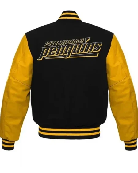 Buy Show Your Team Pride in the Pittsburgh Penguins Black & Yellow Varsity Jacket