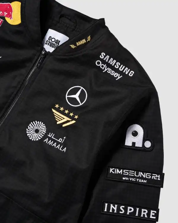 Buy T1 2025 Worlds Uniform Bomber Jacket Black Sale Logo