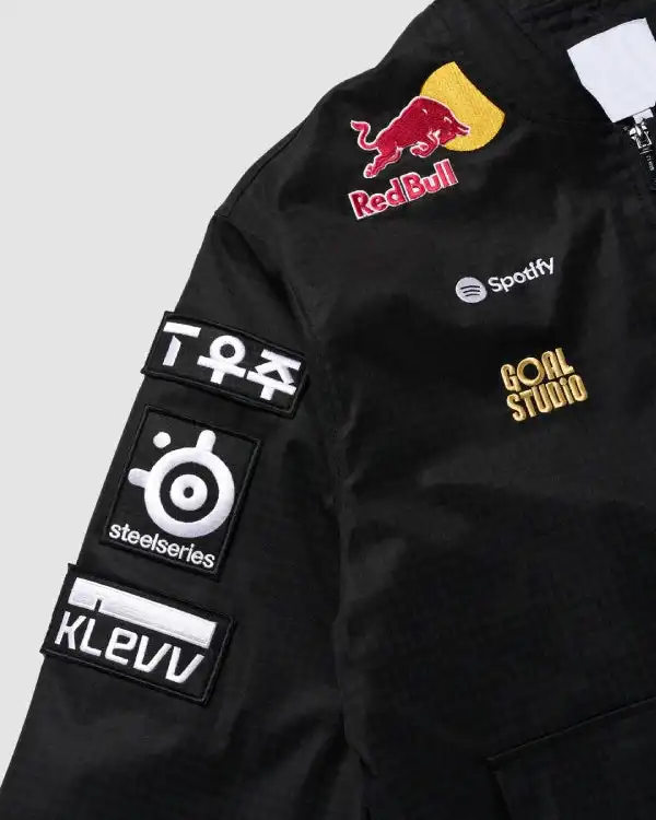 Buy T1 2025 Worlds Uniform Bomber Jacket Black Sale Sleeves