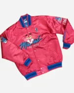 Buy Unisex 1963 The Pink Panther Miami Full Snap Varsity Jacket Sale Pink