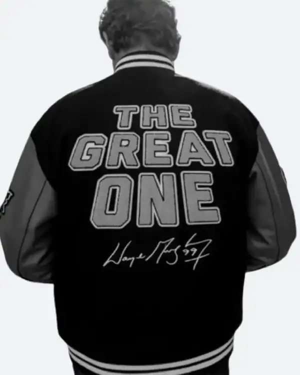 Buy Wayne Gretzk The Great One OVO Black Varsity Jacket Sale