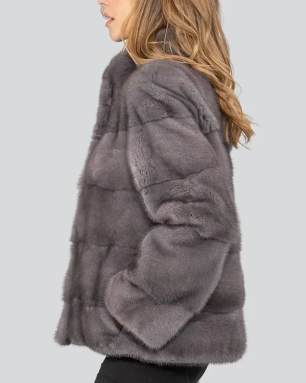 Buy Winter Women's Real Blue Iris Mink Fur Jacket sale