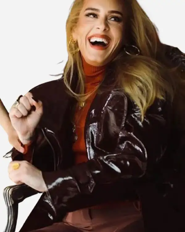 Buy Women’s Adele Easy On Me Brown Leather Trench Coat For Sale