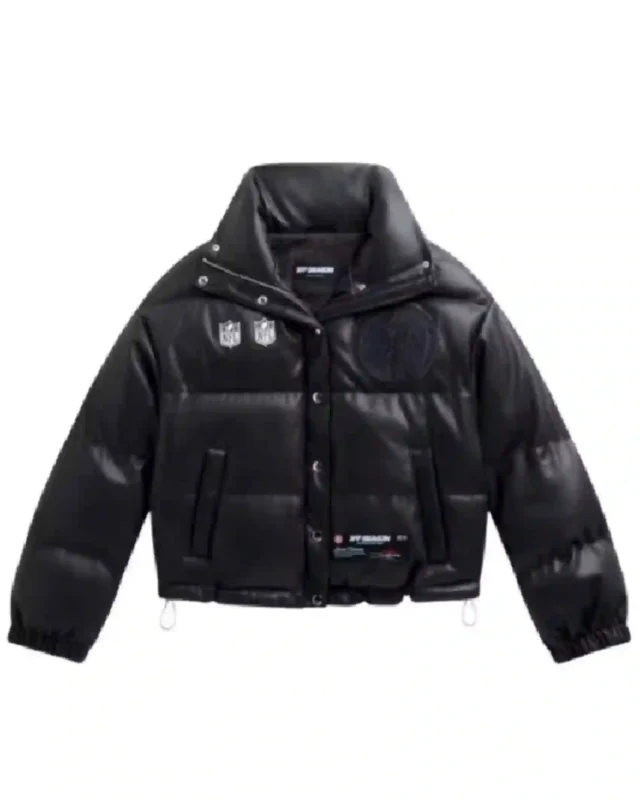 Buy Women’s NFL X Off Season Pittsburgh Steelers Faux Leather Black Puffer Leather