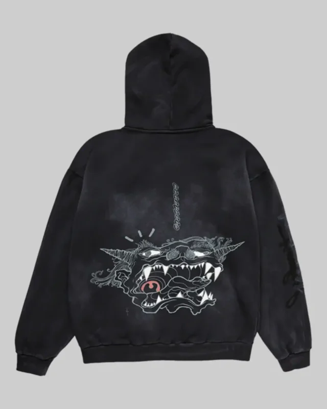 Cactus Jack X Fragment X Takashi Murakami Reborn Black Zip-Up Hoodie