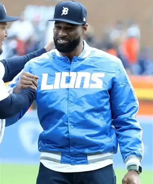 Calvin Johnson Detroit Lions Varsity Jacket