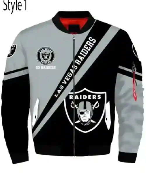 Casual Las Vegas Raiders Bomber Jacket