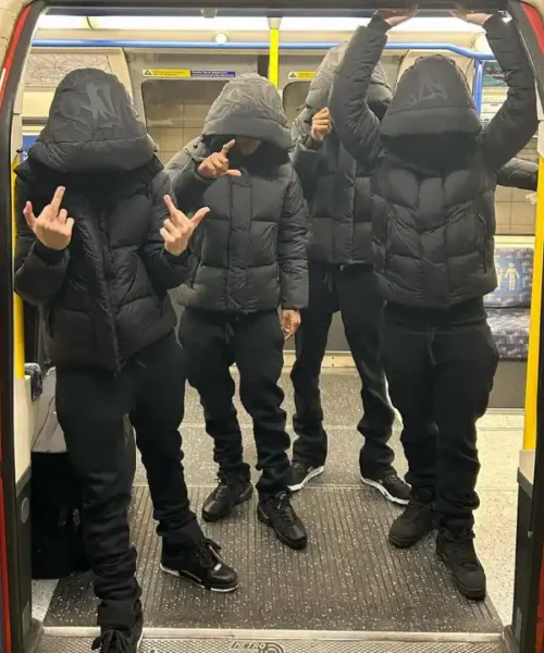 Central Cee Syna World Logo Puffer Jacket – Blackout