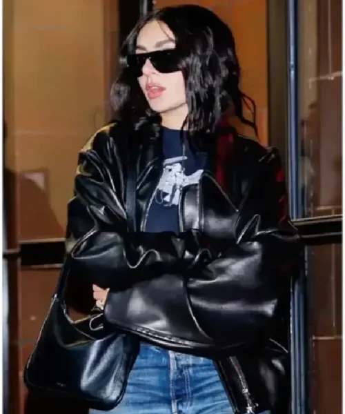 Charli XCX Black Leather Jacket