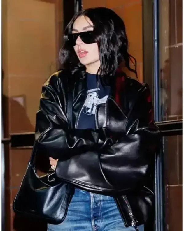 Charli XCX Black Leather Jacket