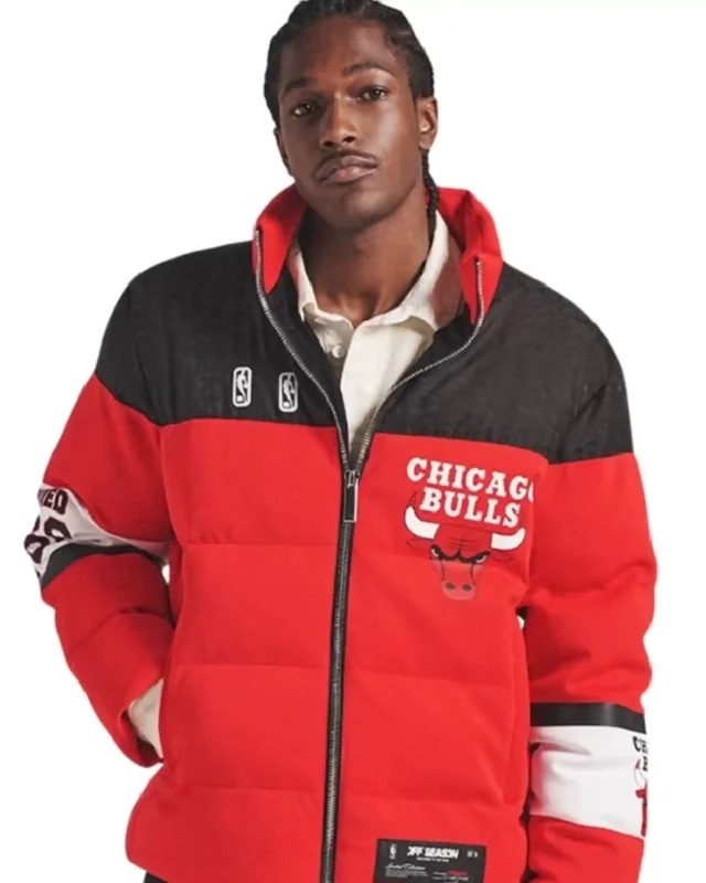 Chicago Bulls Standard Red Puffer Jacket