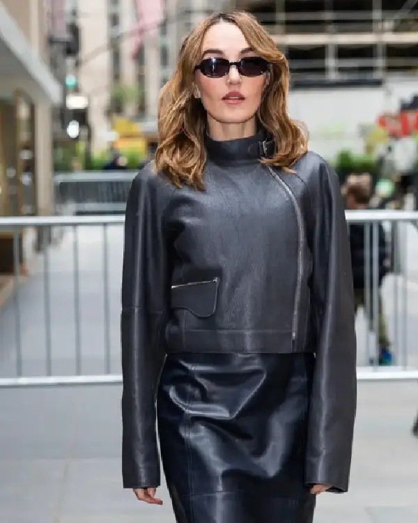 Chloe Fineman New York City Leather Jacket