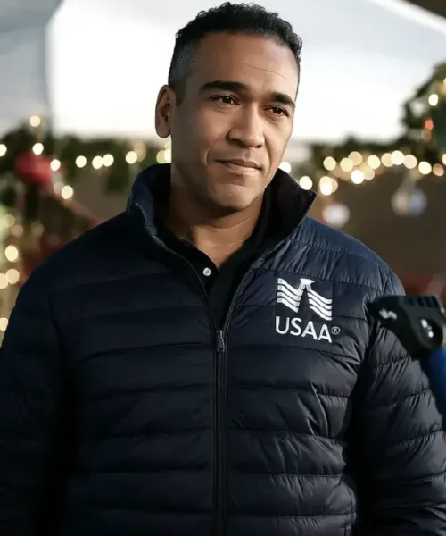 Christmas On Duty M. Serrano Black Puffer Jacket