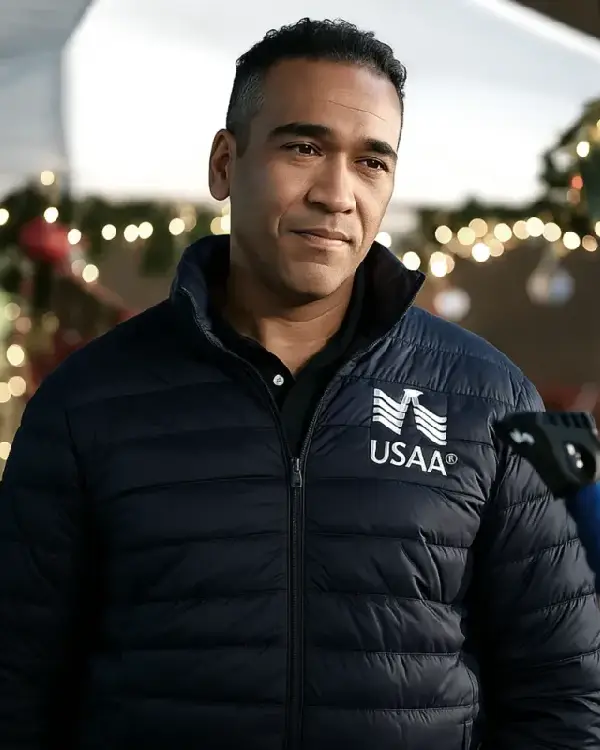 Christmas On Duty M. Serrano Black Puffer Jacket