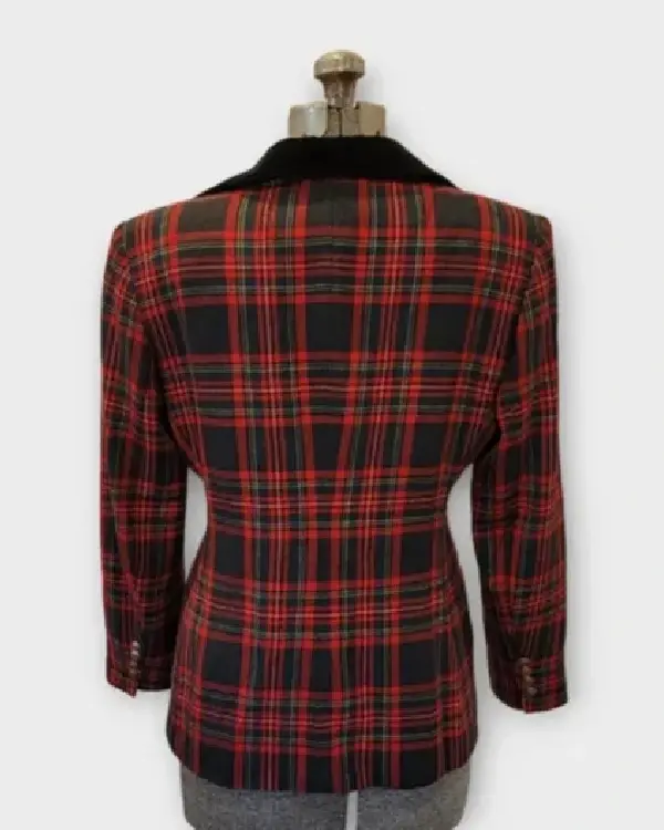 Christmas Plaid Blazer back