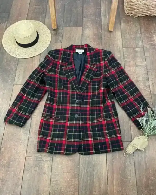 Christmas Plaid Blazer for sale