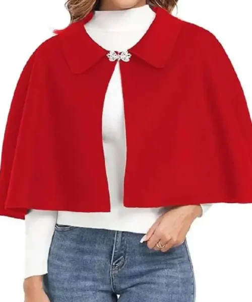 Christmas Red Crop Cape
