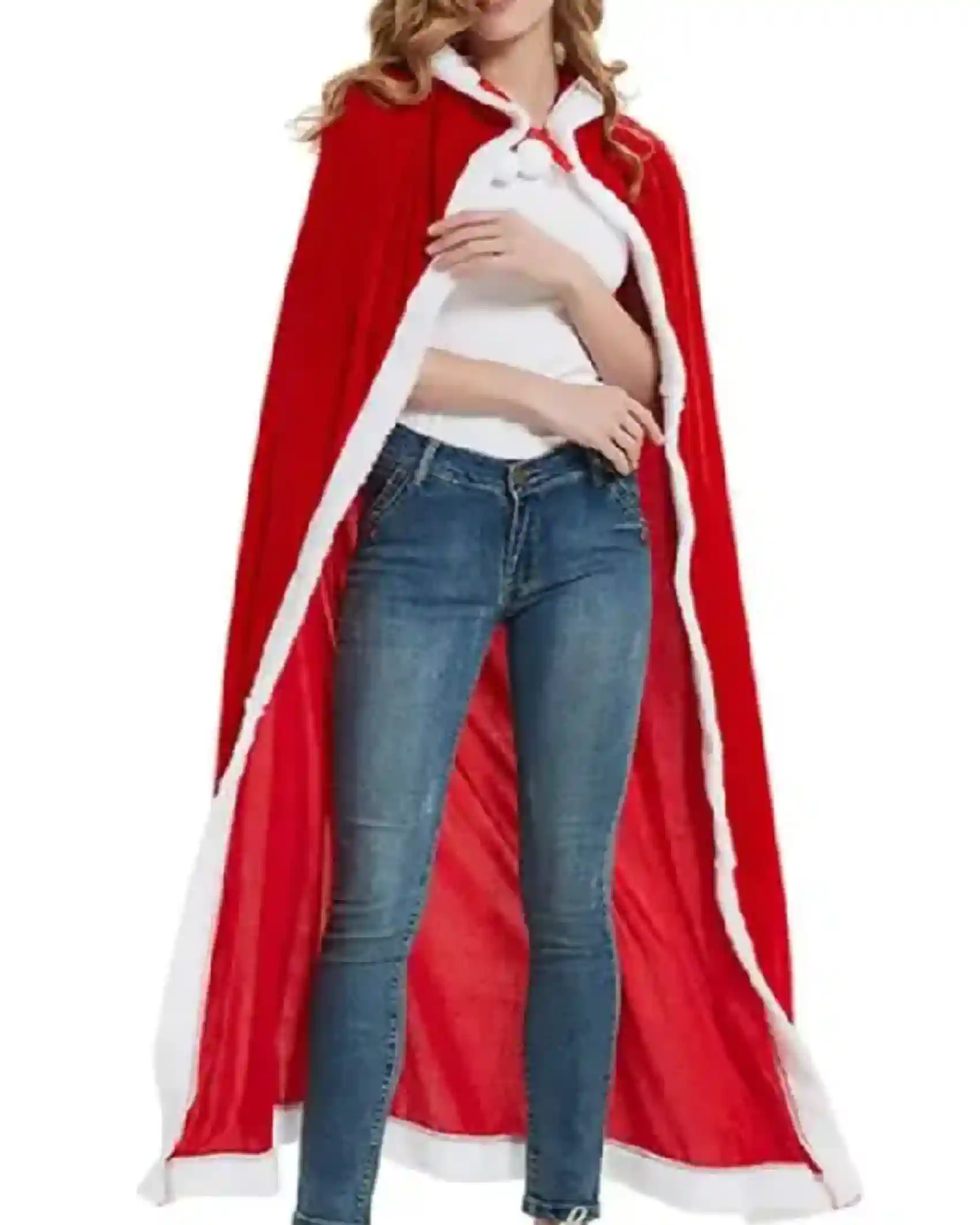 Christmas Red Santa Cloak with Hood