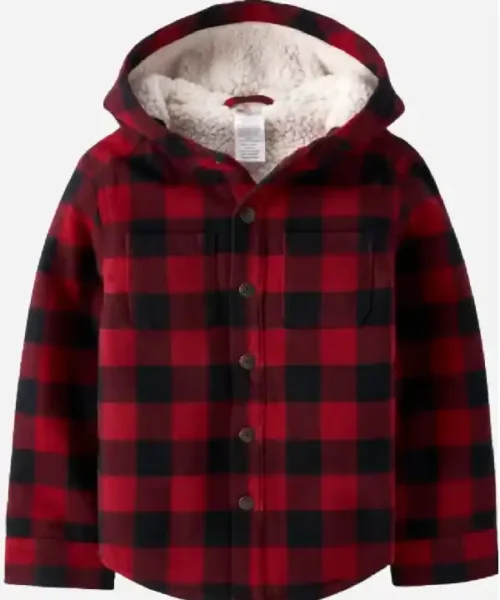 Christmas Sherpa Shirt Jacket