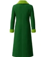 Christmas The Grinch Green Suede Leather Shearling Coat for Men and Women