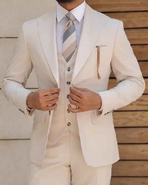 Cream Colour Suit For Mens