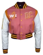 DC Proper Washington Commanders Pink Cropped Varsity Jacket (1)