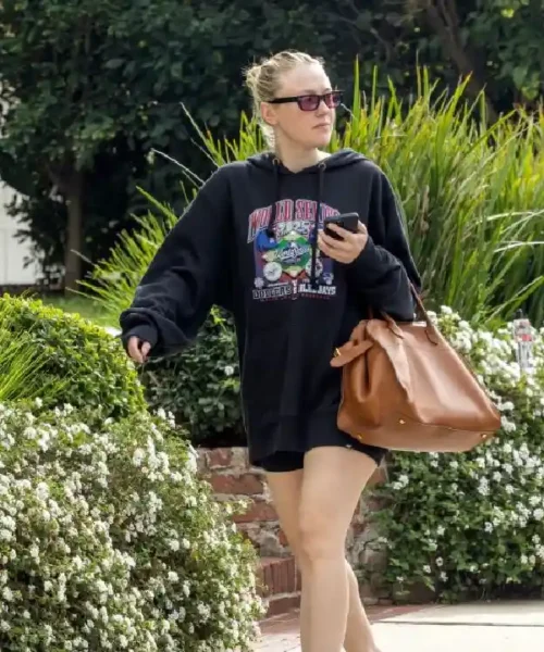 Dakota Fanning Vintage Dodgers Hoodie