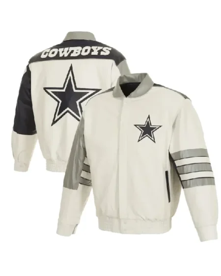 Dallas Cowboys Colorblock Leather Jacket