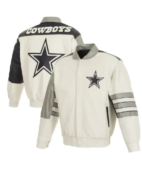 Dallas Cowboys Colorblock Leather Jacket