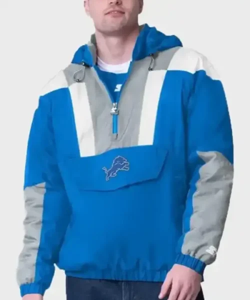 Detroit Lions Half-Zip Pullover Jacket