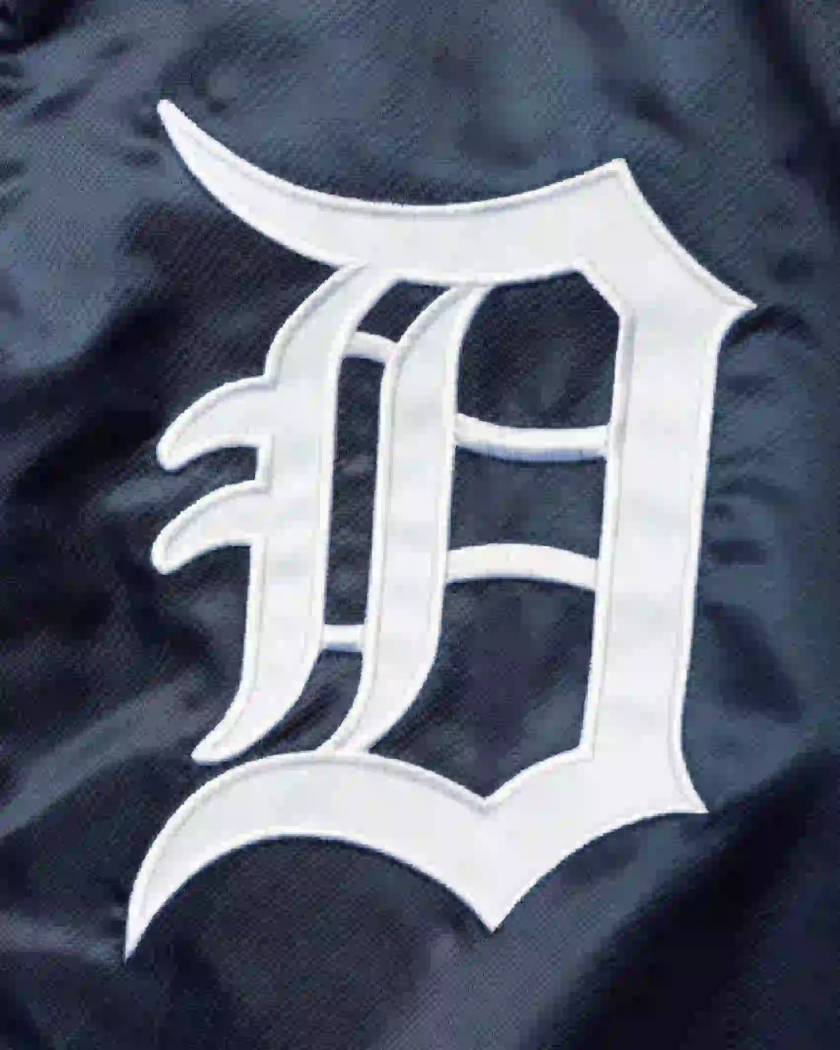 Detroit Tigers The Captain II Full-Zip Navy Blue Varsity Jacket logo