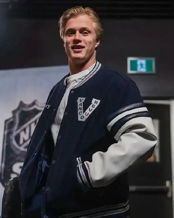 Elias Pettersson Vancouver Canucks Varsity Jacket