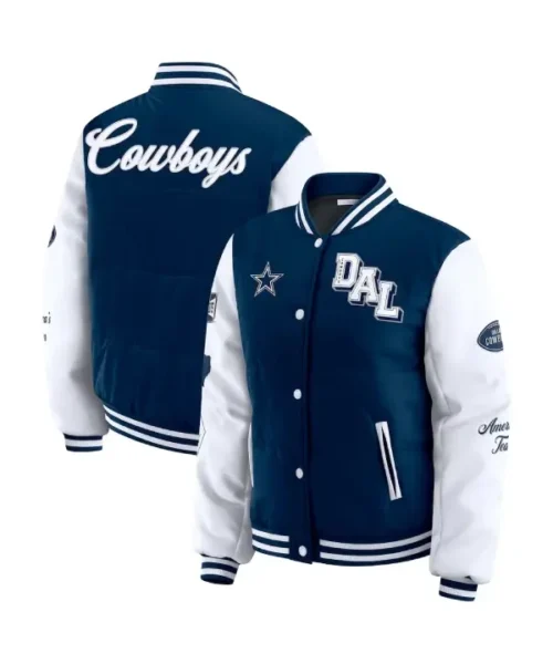 Erin Andrews Dallas Cowboys Varsity Puffer Jacket
