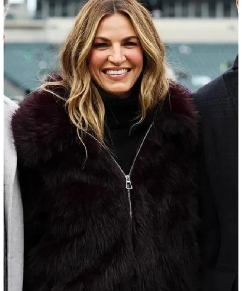 Erin Andrews Purple Fur Coat