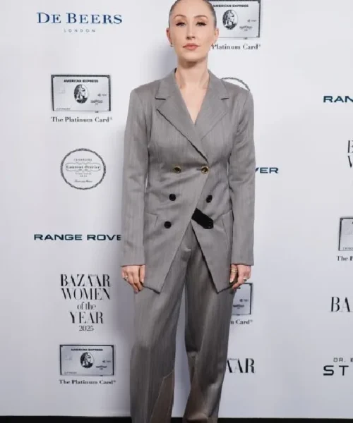 Erin Doherty Pinstriped Suit sale