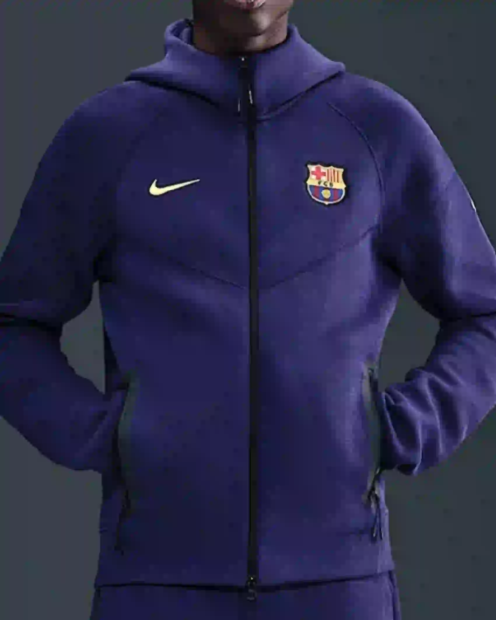 FC Barcelona Soccer Windrunner Blue Hoodie
