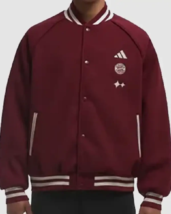 FC Bayern x Adidas Maroon Jacket