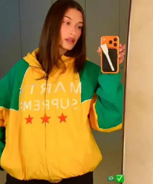 Hailey Bieber Marty Supreme Jacket