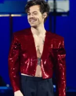Harry Styles Brit Awards Red Jacket